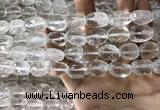 CNC804 10*14mm - 13*18mm faceted nuggets white crystal beads