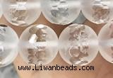 CNC852 15.5 inches 10mm faceted round white crystal beads