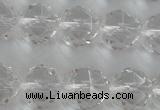 CNC89 15.5 inches 8mm faceted round natural white crystal beads