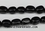 CNG03 15.5 inches 9*12mm nuggets black agate gemstone beads