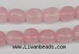 CNG07 15.5 inches 9*12mm nuggets rose quartz gemstone beads