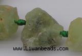 CNG1009 15.5 inches 15*25mm - 25*30mm nuggets green rutilated quartz beads