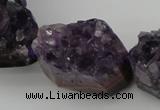 CNG1019 15.5 inches 20*25mm - 25*35mm nuggets amethyst gemstone beads