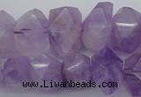 CNG1024 10*14mm - 15*20mm faceted nuggets lavender amethyst beads