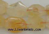 CNG1057 15.5 inches 12*16mm - 15*20mm faceted nuggets citrine beads