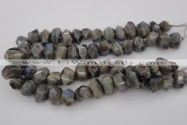 CNG1073 15.5 inches 12*16mm - 15*20mm faceted nuggets labradorite beads