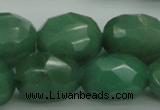 CNG1093 15*20mm - 18*25mm faceted nuggets green aventurine beads