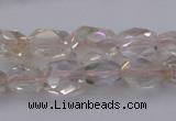 CNG1099 8*12mm - 10*14mm faceted nuggets AB-color white crystal beads