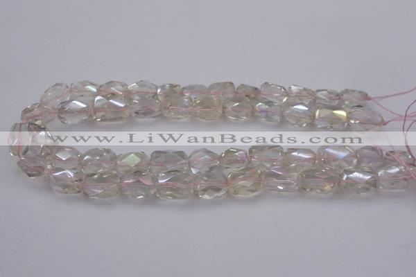 CNG1100 12*16mm - 13*18mm faceted nuggets AB-color white crystal beads