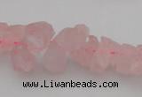 CNG1119 15.5 inches 8*12mm - 13*18mm nuggets rose quartz beads