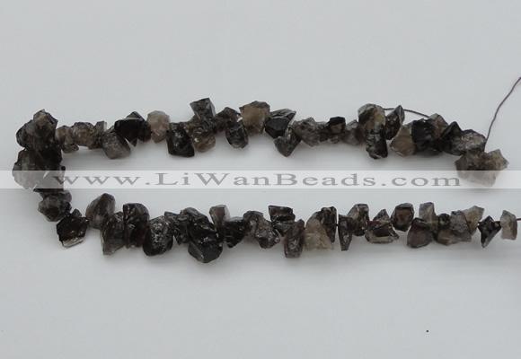 CNG1122 15.5 inches 8*12mm - 13*18mm nuggets smoky quartz beads