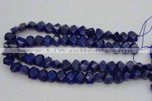 CNG1147 15.5 inches 10*14mm - 13*18mm faceted nuggets lapis lazuli beads