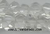 CNG1150 15.5 inches 10*14mm - 15*20mm faceted nuggets white crystal beads