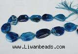 CNG1205 15.5 inches 20*30mm - 30*40mm freeform agate beads