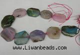 CNG1208 15.5 inches 25*35mm - 35*45mm freeform agate beads