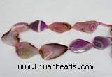 CNG1230 15.5 inches 25*35mm - 30*50mm freeform agate beads