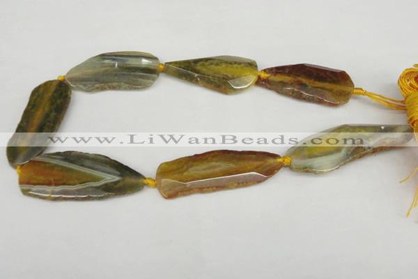 CNG1234 15.5 inches 20*40mm - 25*55mm freeform agate beads