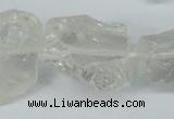 CNG1307 15.5 inches 20*25mm – 25*35mm nuggets white crystal beads