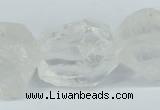 CNG1308 15*20mm – 25*30mm faceted nuggets white crystal beads