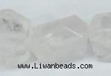 CNG1309 15*20mm – 25*30mm faceted nuggets rose quartz beads