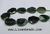 CNG1333 15.5 inches 35*40mm faceted freeform agate beads