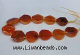 CNG1336 15.5 inches 32*35mm faceted freeform agate beads