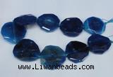 CNG1343 15.5 inches 42*45mm faceted freeform agate beads