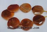 CNG1347 15.5 inches 52*55mm faceted freeform agate beads