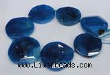 CNG1349 15.5 inches 52*55mm faceted freeform agate beads