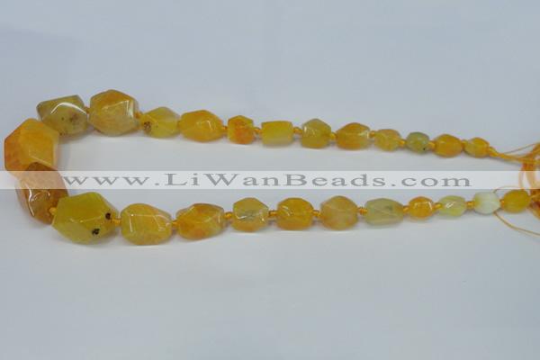 CNG1355 15.5 inches 8*10mm - 20*25mm faceted nuggets agate beads