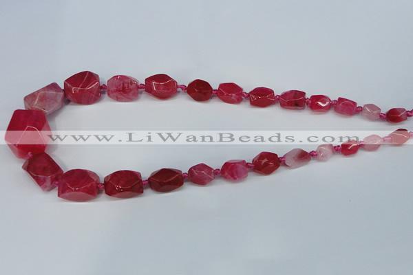 CNG1356 15.5 inches 8*10mm - 20*25mm faceted nuggets agate beads