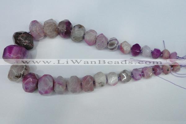 CNG1366 15.5 inches 8*12mm - 22*30mm faceted nuggets agate beads