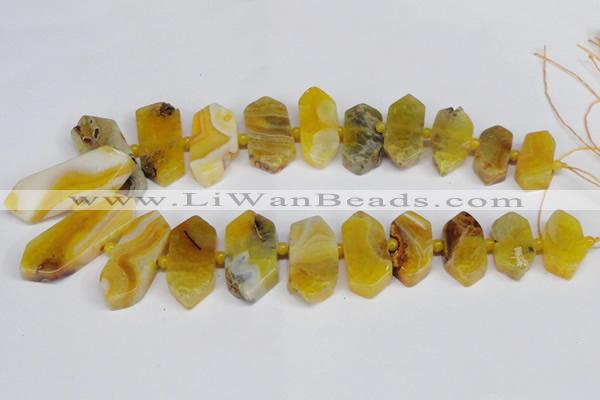 CNG1392 15.5 inches 15*25mm - 20*40mm wand agate gemstone beads