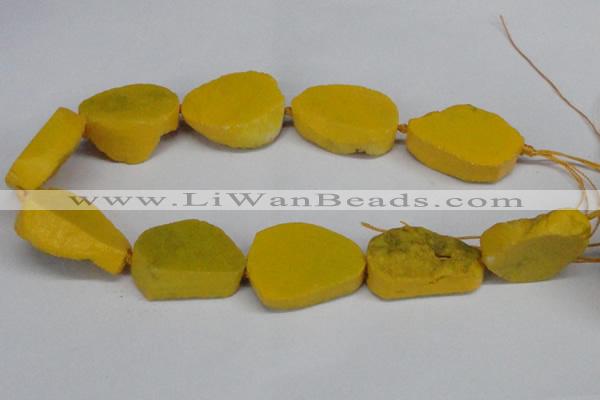 CNG1419 15.5 inches 25*35mm - 30*40mm freeform agate beads