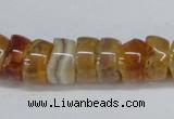 CNG1440 15.5 inches 6*12mm - 10*12mm nuggets agate gemstone beads