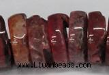 CNG1460 15.5 inches 10*30mm - 12*30mm nuggets agate gemstone beads