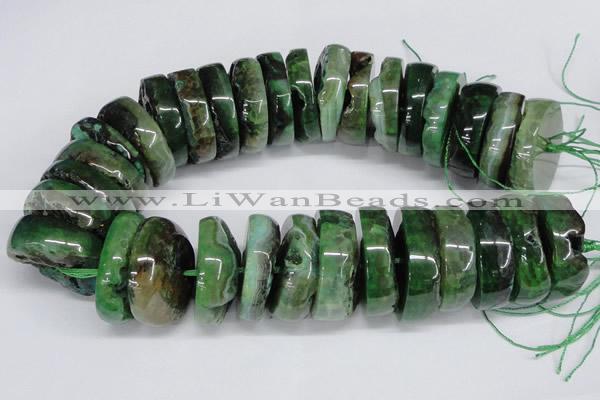 CNG1466 15.5 inches 12*35mm nuggets agate gemstone beads