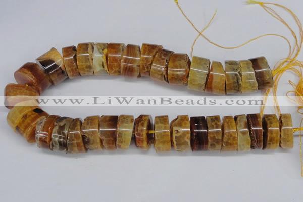 CNG1472 15.5 inches 10*25mm - 14*25mm nuggets agate gemstone beads