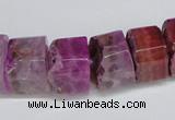 CNG1476 15.5 inches 8*15mm - 12*15mm nuggets agate gemstone beads