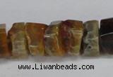 CNG1477 15.5 inches 8*15mm - 12*15mm nuggets agate gemstone beads