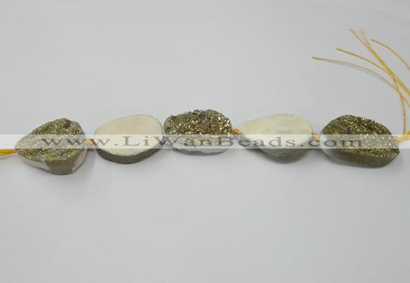 CNG1528 8 inches 22*30mm - 25*35mm freeform agate beads