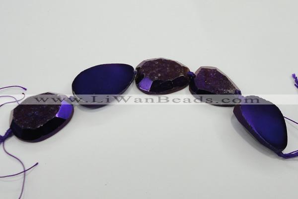 CNG1531 8 inches 25*35mm - 35*45mm freeform agate beads