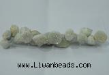 CNG1535 7.5 inches 10*14mm - 15*20mm nuggets plated druzy agate beads