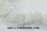 CNG1540 15.5 inches 6*8mm - 15*20mm nuggets plated druzy quartz beads