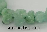 CNG1542 15.5 inches 6*8mm - 15*20mm nuggets plated druzy quartz beads