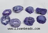 CNG1562 30*35mm - 35*40mm freeform plated druzy agate beads