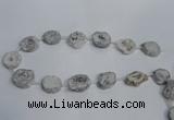 CNG1570 15*20mm - 20*25mm freeform plated druzy agate beads