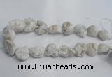 CNG1575 18*25mm - 20*30mm nuggets plated druzy agate beads