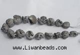 CNG1577 18*25mm - 20*30mm nuggets plated druzy agate beads