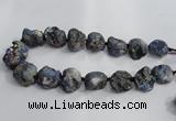 CNG1578 18*25mm - 20*30mm nuggets plated druzy agate beads